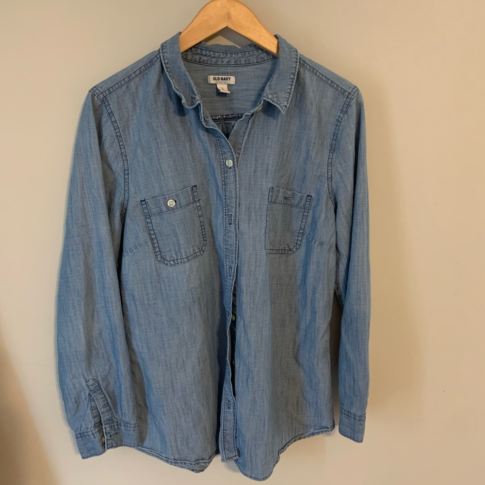 Denim Button-up Shirt